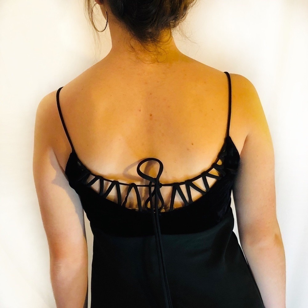 Vintage 90s Y2K Night Way Collections Dress Black Size 10